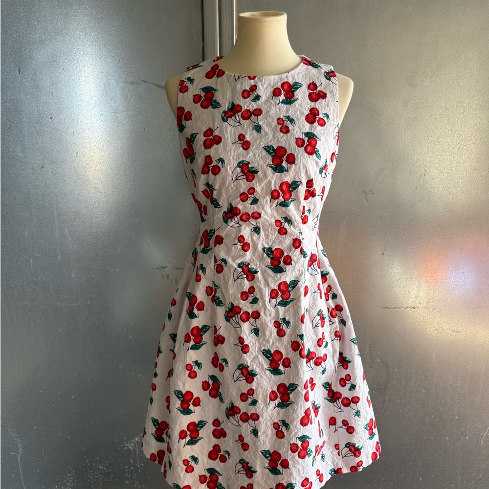 Cherry Print Sleeveless Dress